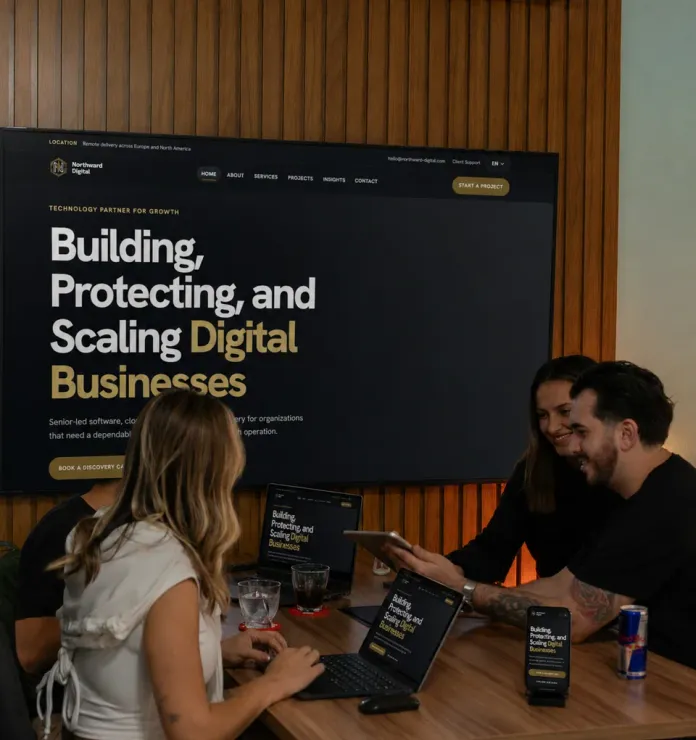Northward Digital team collaborating on a client delivery